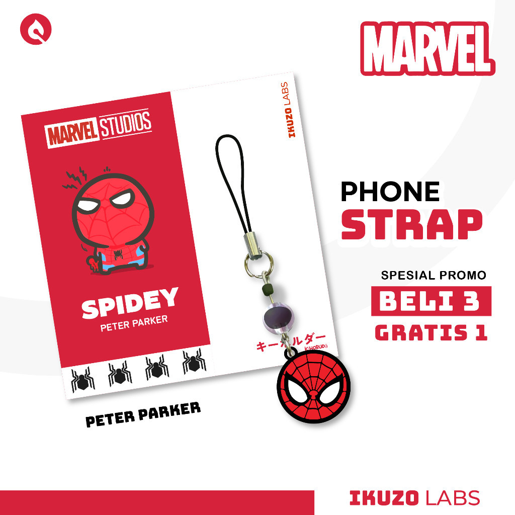 SPIDERMAN Phone Keychain | Keychain avengers | Keychain Marvel  |  spiderman marvel | gantungan Kunc