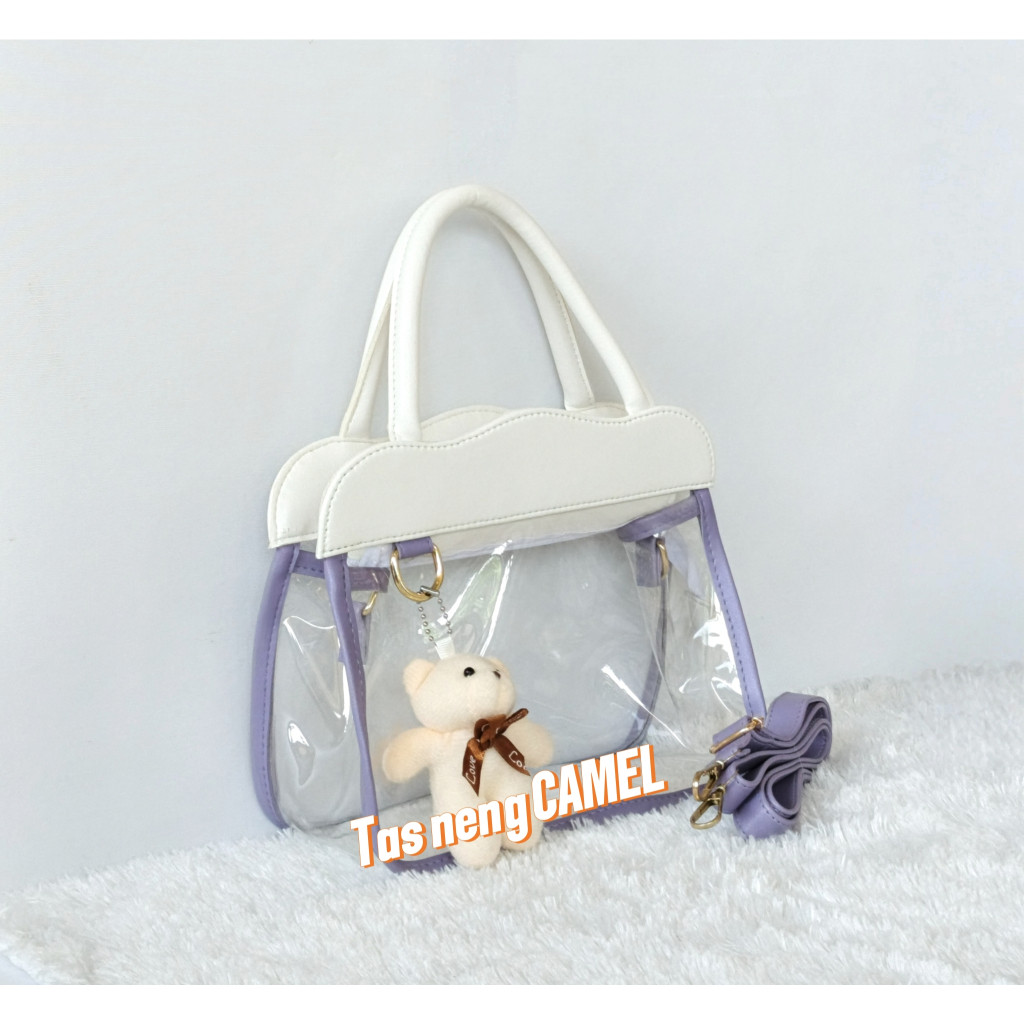 Tas PVC Transparan Konser premium TULIPS ada 6 Warna Tas Slempang Tas kp0p Gaya korea