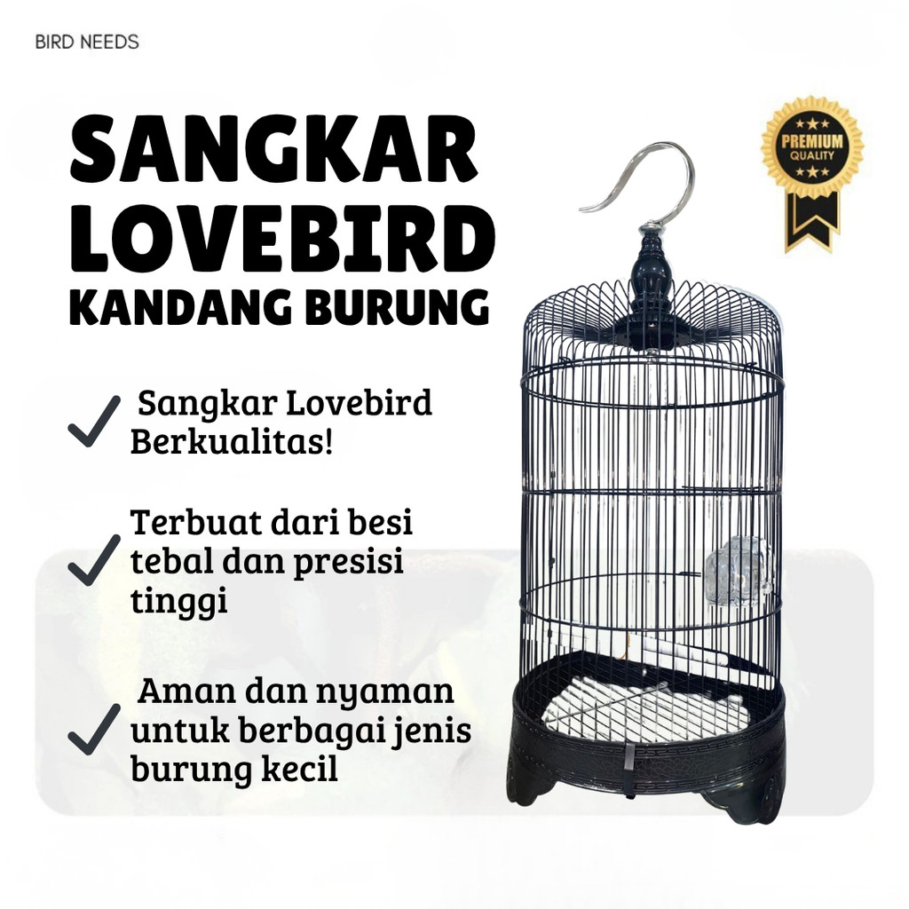 Kandang Burung / Sangkar Besi Import Burung Lovebird Parkit Kenari Berkualitas