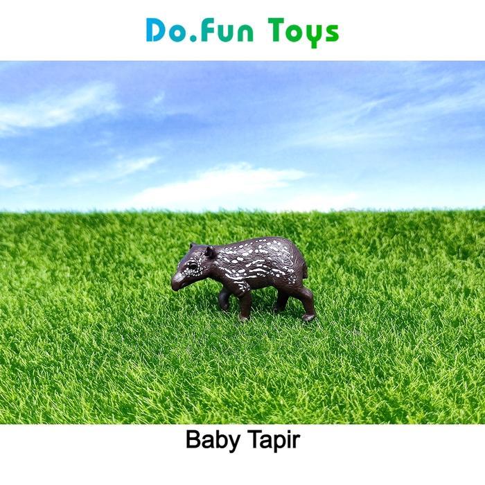 "TNKSYU" - Baby Tapir Animal Figure / Miniatur Mainan Binatang Bayi Tapir Mainan