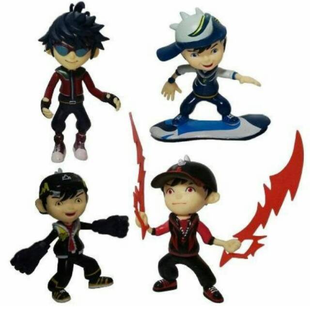 Action figure boboiboy mainan anak topper kue