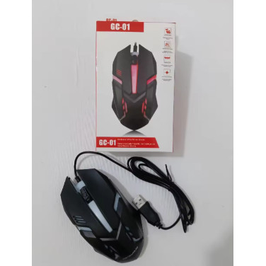 Mouse Gaming USB Kabel LED Desain Menarik 7 Lampu Warna Rainbow — 7
