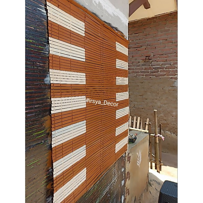 GO STAR - Tirai bambu outdoor motif