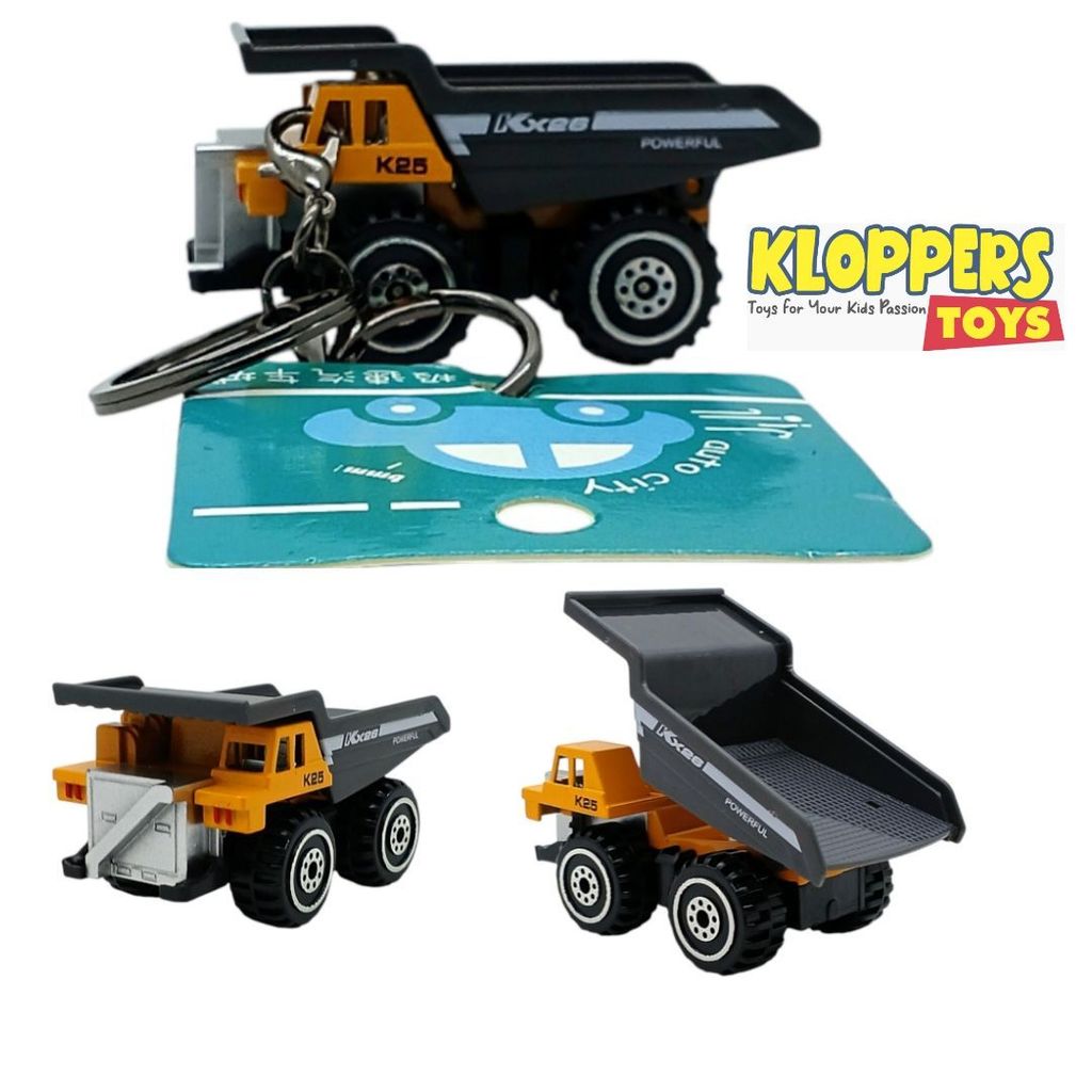 Miniatur Dump Truck Keychain - Mainan Miniatur Alat Berat Diecast