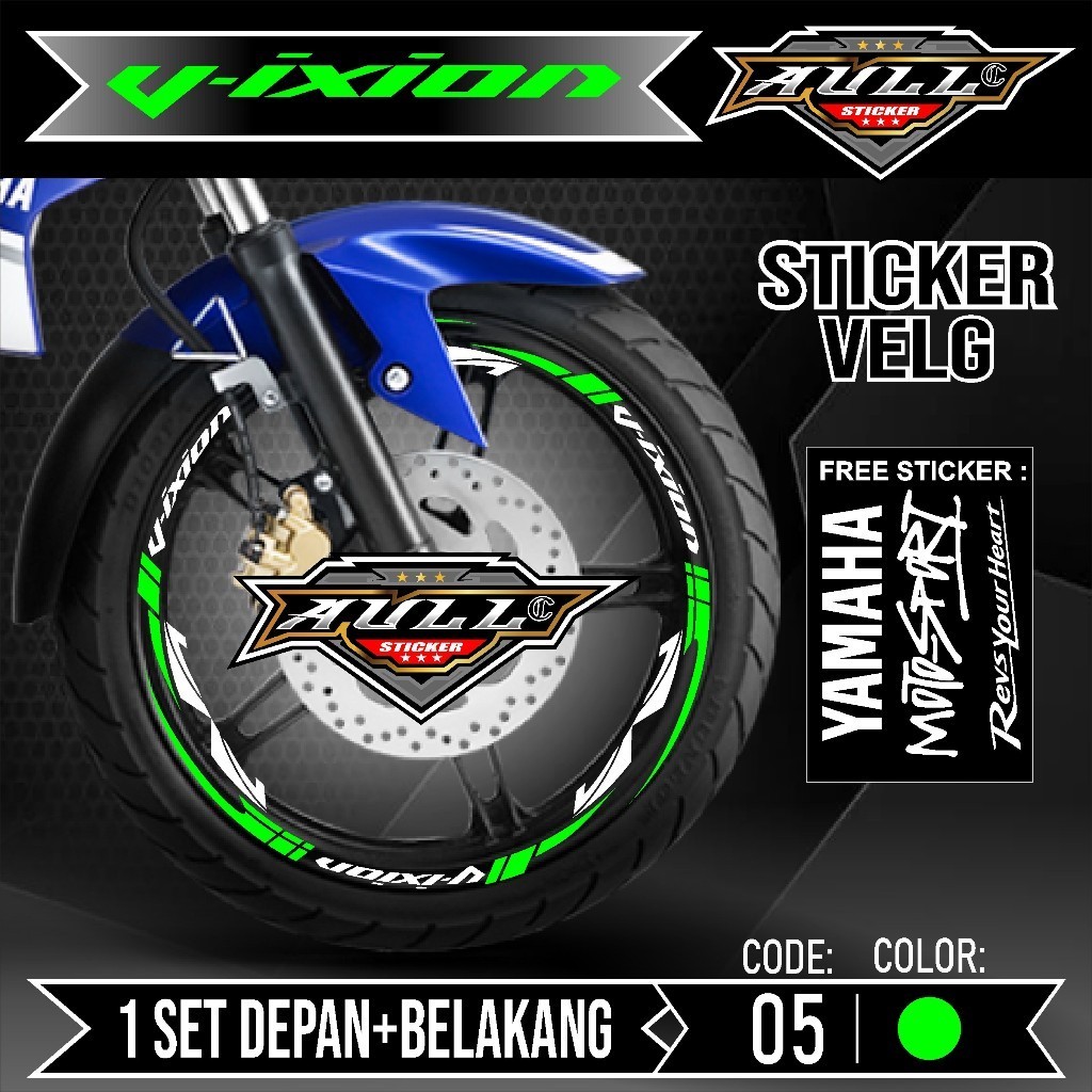 Sticker Velg Vixion Cutting Velg VIXION Motor Yamaha Old New List Stiker Cutting Velk Ban Variasi Se