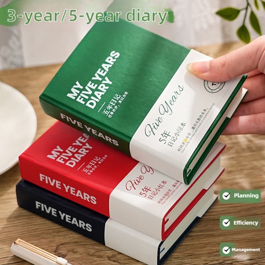 Minimalist Timeless Series 3-Year & 5-Year Notebook Daily Planner Management Schedule Book Thickened