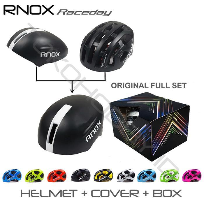 Helm Sepeda Aero RNOX Raceday mirip POC Roadbike MTB Seli Original - Hitam