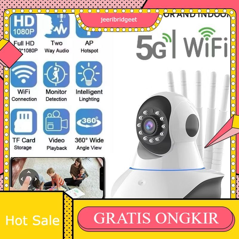 Kamera CCTV Wireless WIFI Lampu CCTV 360 Smart Kamera Indoor Anti Maling