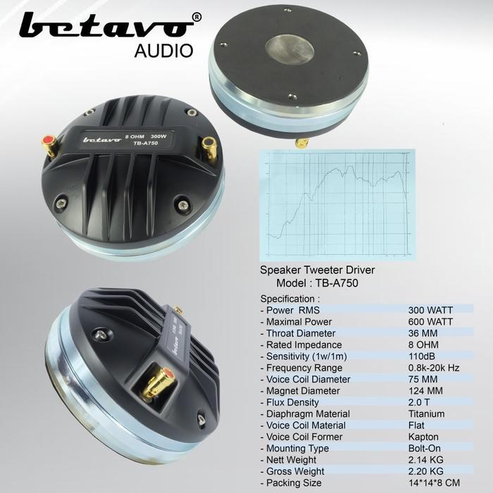 SPEAKER TWEETER BETAVO TB-A750 PROFESIONAL AUDIO