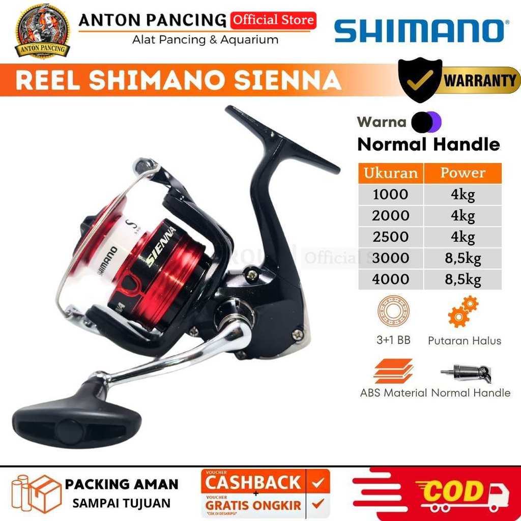 Reel Pancing Shimano Sienna HG 1000,2500,3000,4000