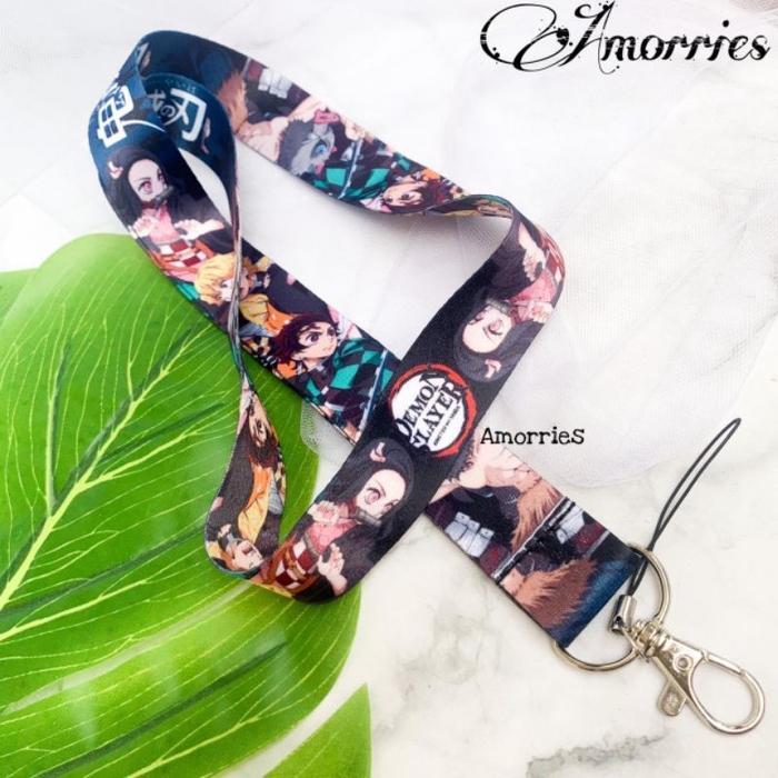 Lanyard Kimetsu No Yaiba/ Gantungan Lanyard Anime Demon Slayer Nezuko Tanjiro TALI HP LUCU TALI HP I
