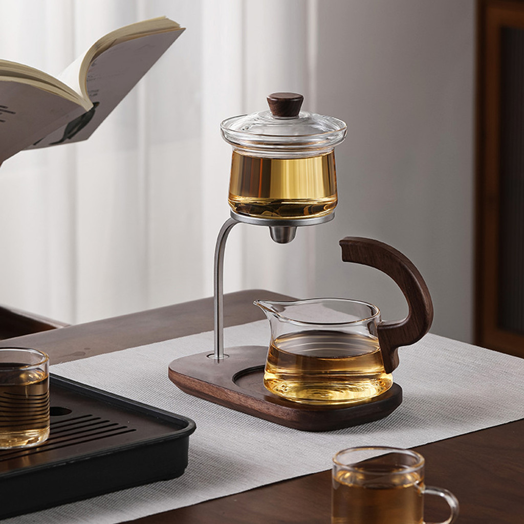 Glass Teapot Set Kungfu Glass Teapot Set Lazy Tea Maker Tea Set Clear Glass Lazy Kungfu Tea Pot Set 