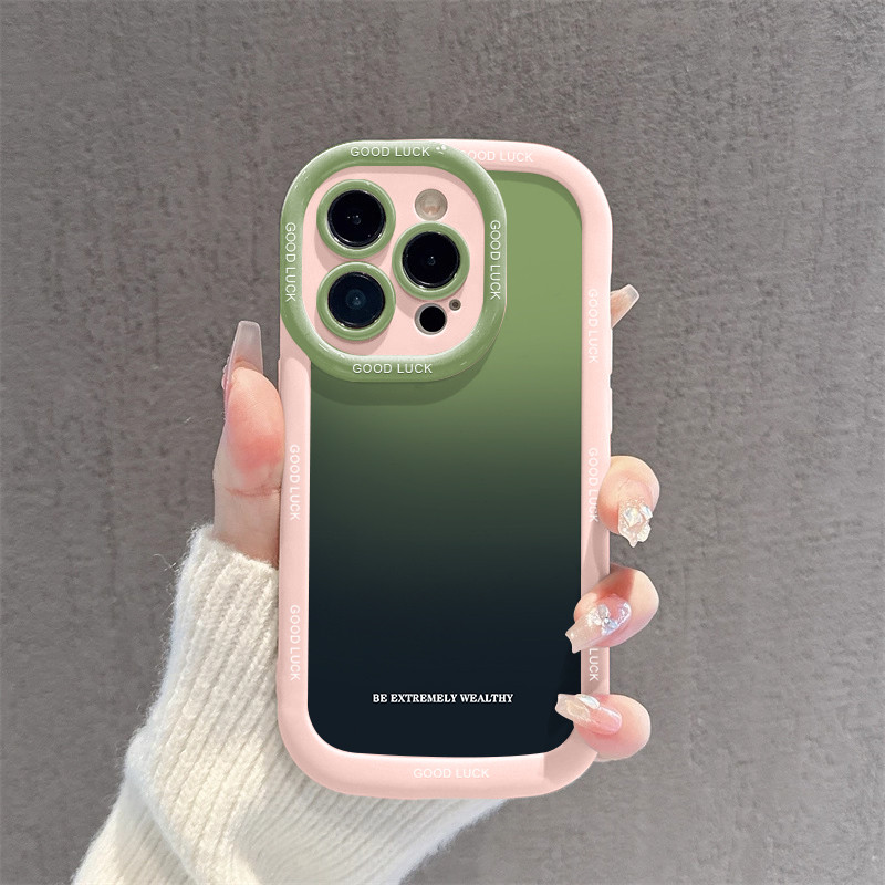 PFK840 gradasi hijau untuk case oppo A55 A57 A57E A57S A58 A60 A74 A77 A77S A78 A79 A93 A94 A95 RENO