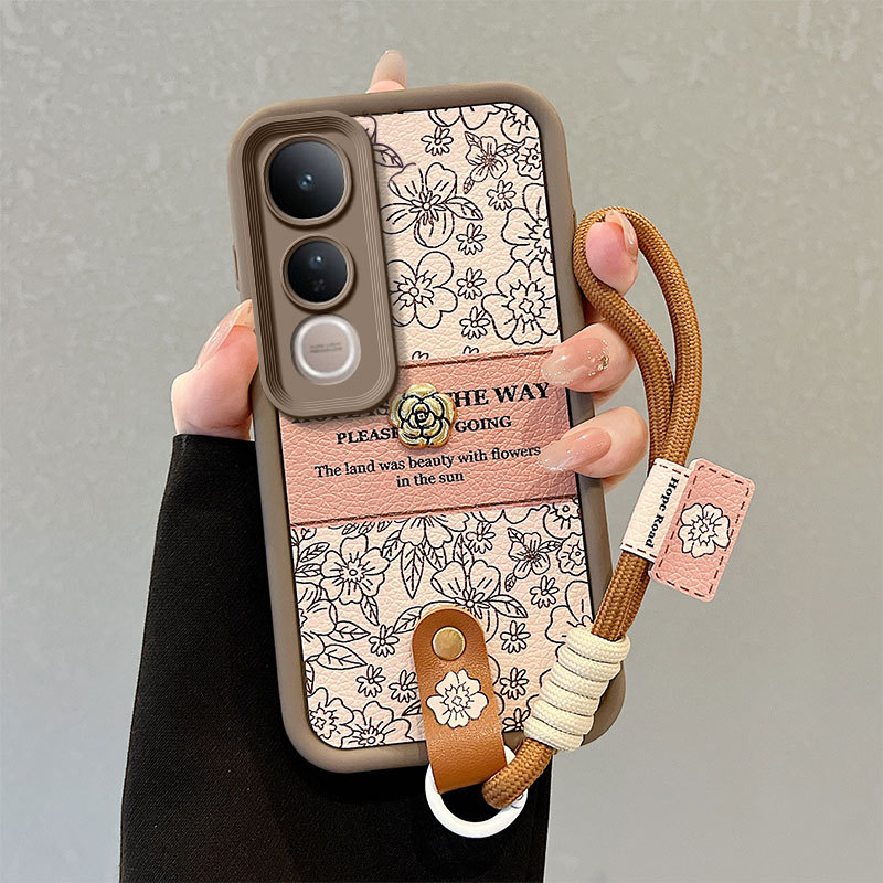 Case untuk Vivo V50 Lite 4G 5G V50 V40 Lite 4G 5G V30 5G V29 5G V23 5G Casing ponsel kulit dengan pa