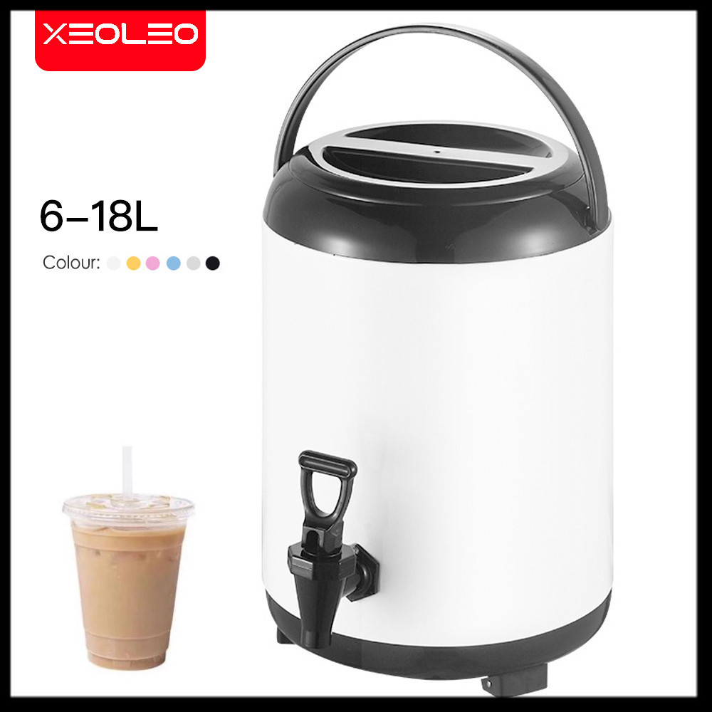 BADABEST XEOLEO Insulation barrel 10L White Milk tea Bucket for keep warm/cold Bubble tea Insulation