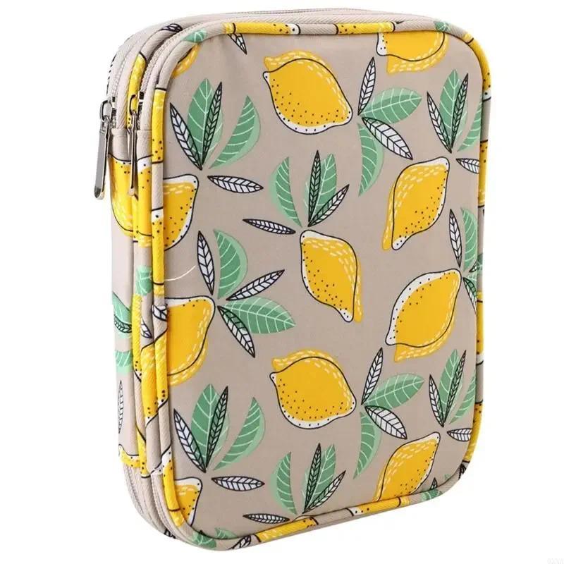 0XXA Crochet Hook Case Knitting Needle Storage Bag Yellow Lemon Storage Organiser Crochet Hook Stora