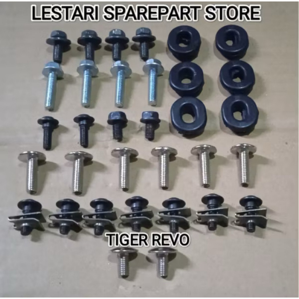 baut body set tiger revo+karet - baut body tiger revo