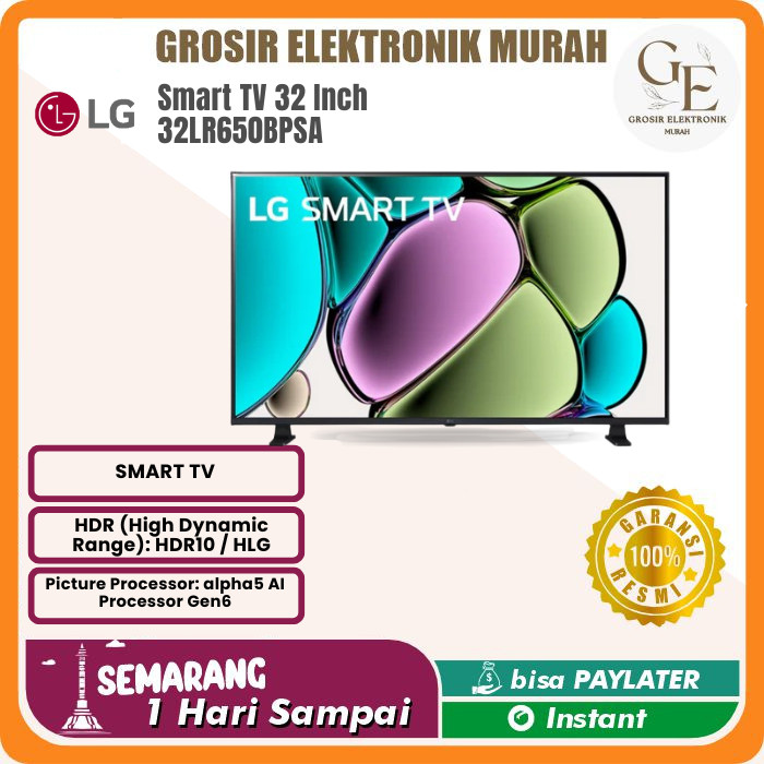 LG HD Smart TV 32 Inch LR65 HDR10 32LR650BPSA