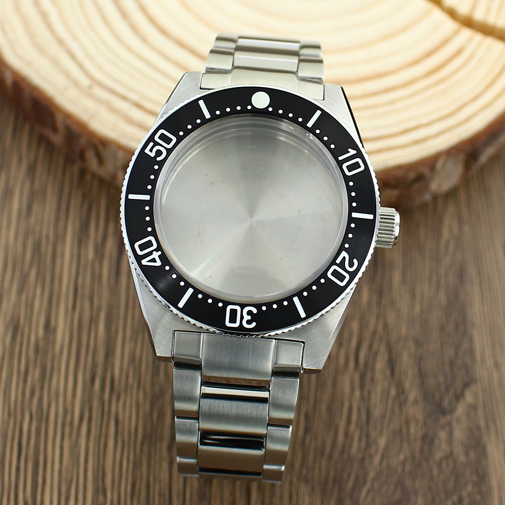 40mm ving Watch Case Steel bands Sapphire Crystal For Seiko NH35 NH36/70 4R36 Movement For SPB143J1/