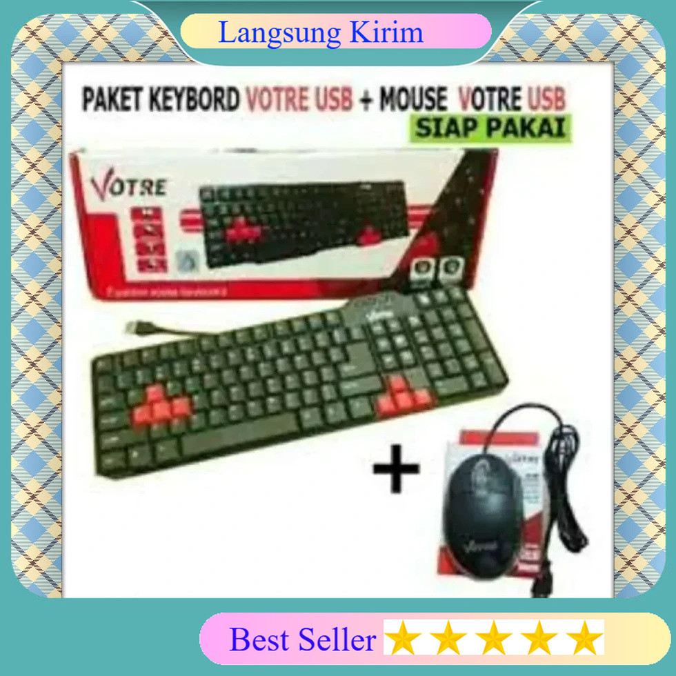 Paket Keyboard & Mouse Usb , Mouse Komputer PC Laptop
