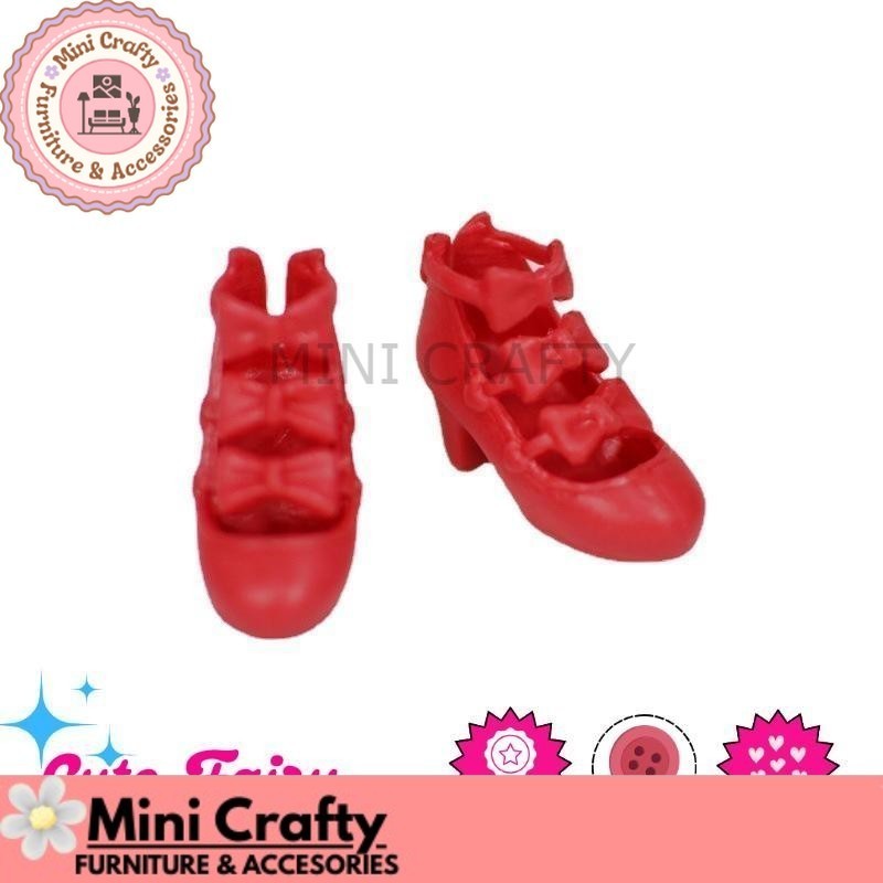 Sepatu High heels Pita Boneka Blythe Licca Momoko doll shoes BJD Doll 30cm Aksesoris Boneka DIY Dres