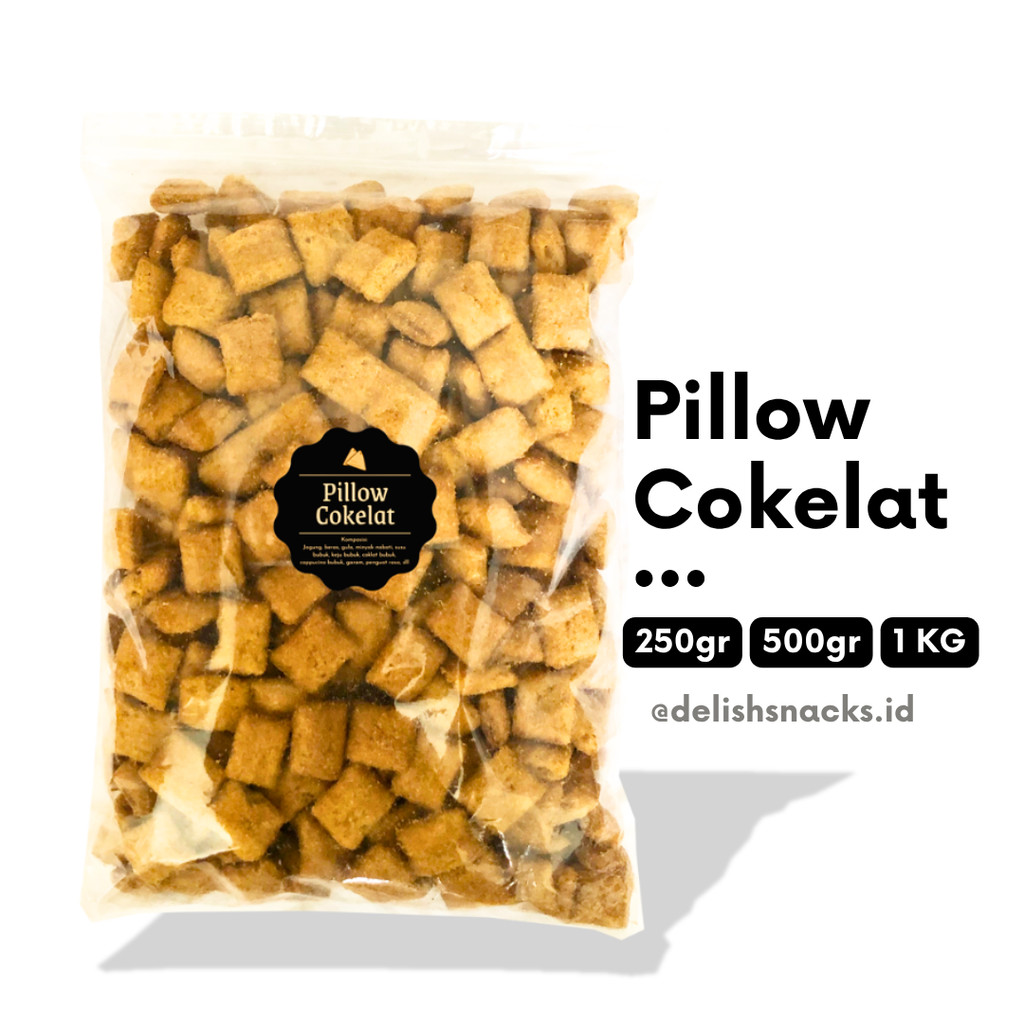 [DELISH SNACKS] Pillow Cokelat (Grosir) 250gr 500gr 1 KG / Snack Cemilan Camilan Grosiran Kiloan