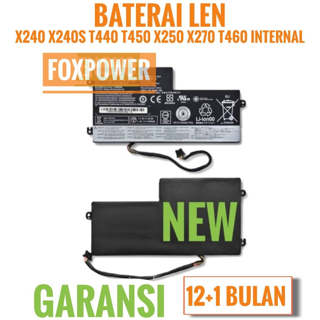 Baterai Internal Lenovo X240 / X250 / X260 / X270 Original
