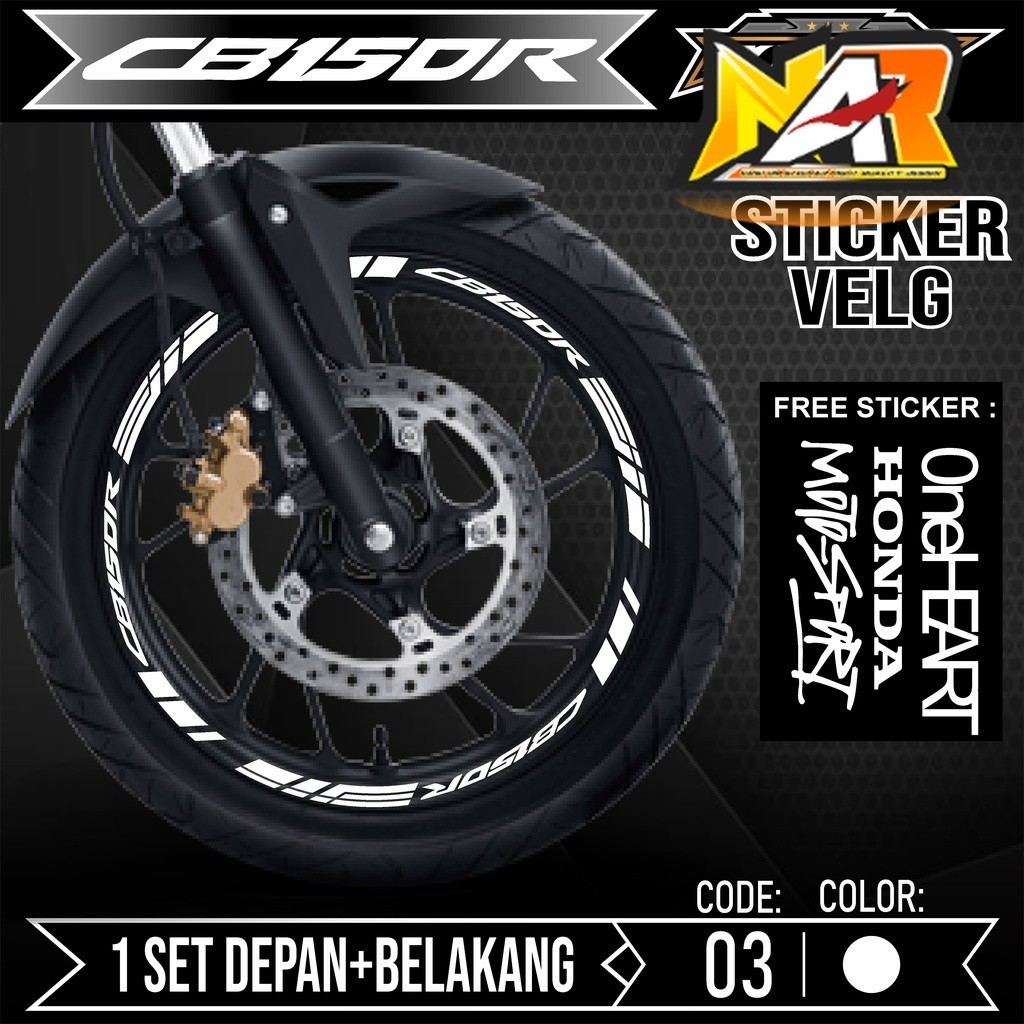 Cutting Sticker Velg CB 150R - Aksesoris Stiker Cutting Sticker List Velg Motor Honda CB 150R CB 150