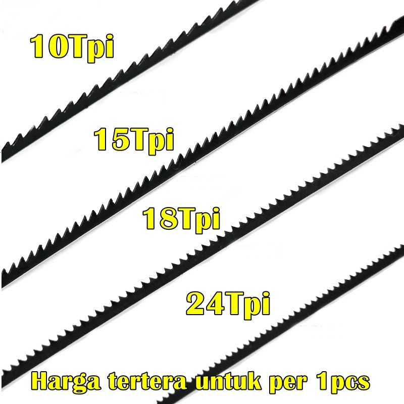 Mata Potong Mesin Gergaji Batik 130mm 10Tpi 15Tpi 18Tpi 24 TPI MATA GERGAJI SCROLL SAW PINNED 13cm –