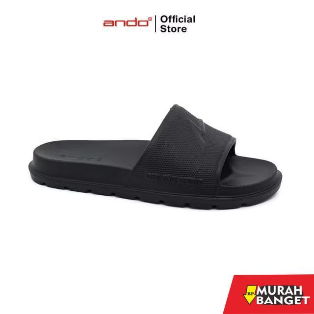 Ando Bravo 02 Sandal Slide Pylon Premium Sendal Slop Cowok Laki - Hitam, 38