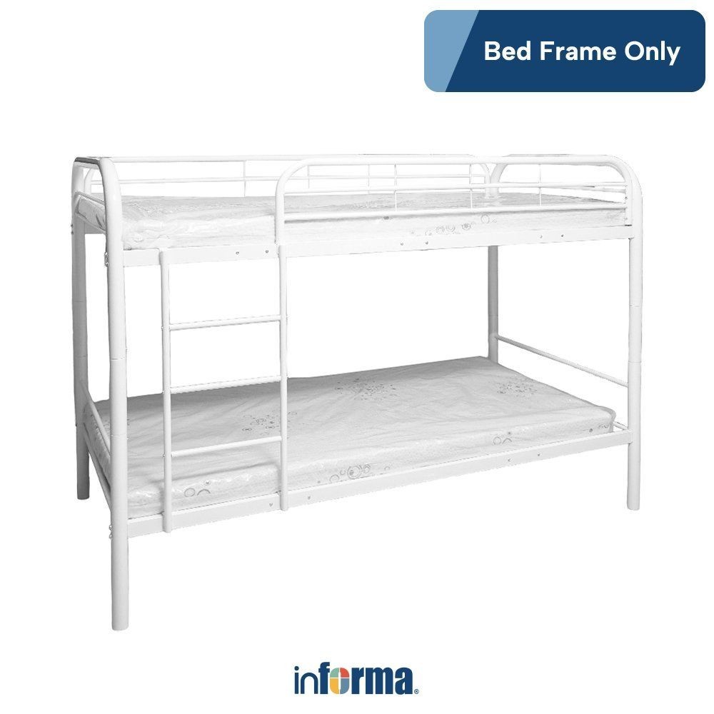 Informa 90X200 cm Wesley Bunkbed Anak - Putih Tempat Tidur Tingkat Ranjang 2 Susun Perlengkapan Tidu
