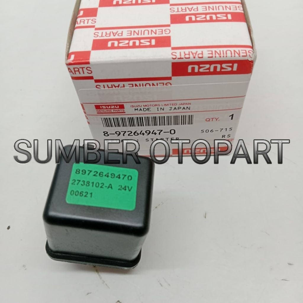 Relay Starter 24V Kaki 4 Isuzu ELF NKR71 NKR 71 NMR71 NMR 71 NLR85 NLR 85 NMR81 NMR 81 GIGA FRR FTR 