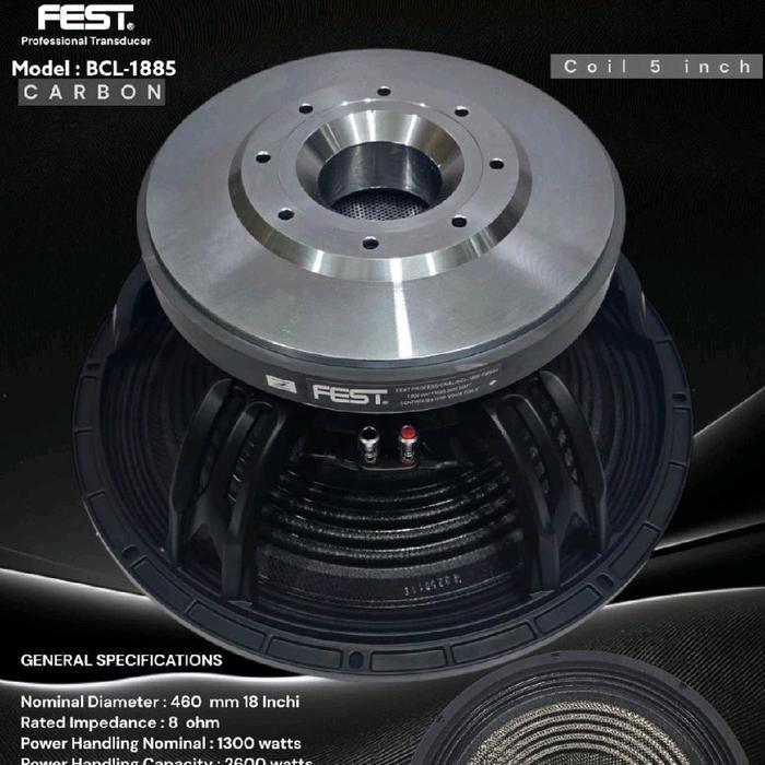 Speaker Component Fest BCL 1885 Carbon Original 18 inch FEST BCL-1885 CARBON