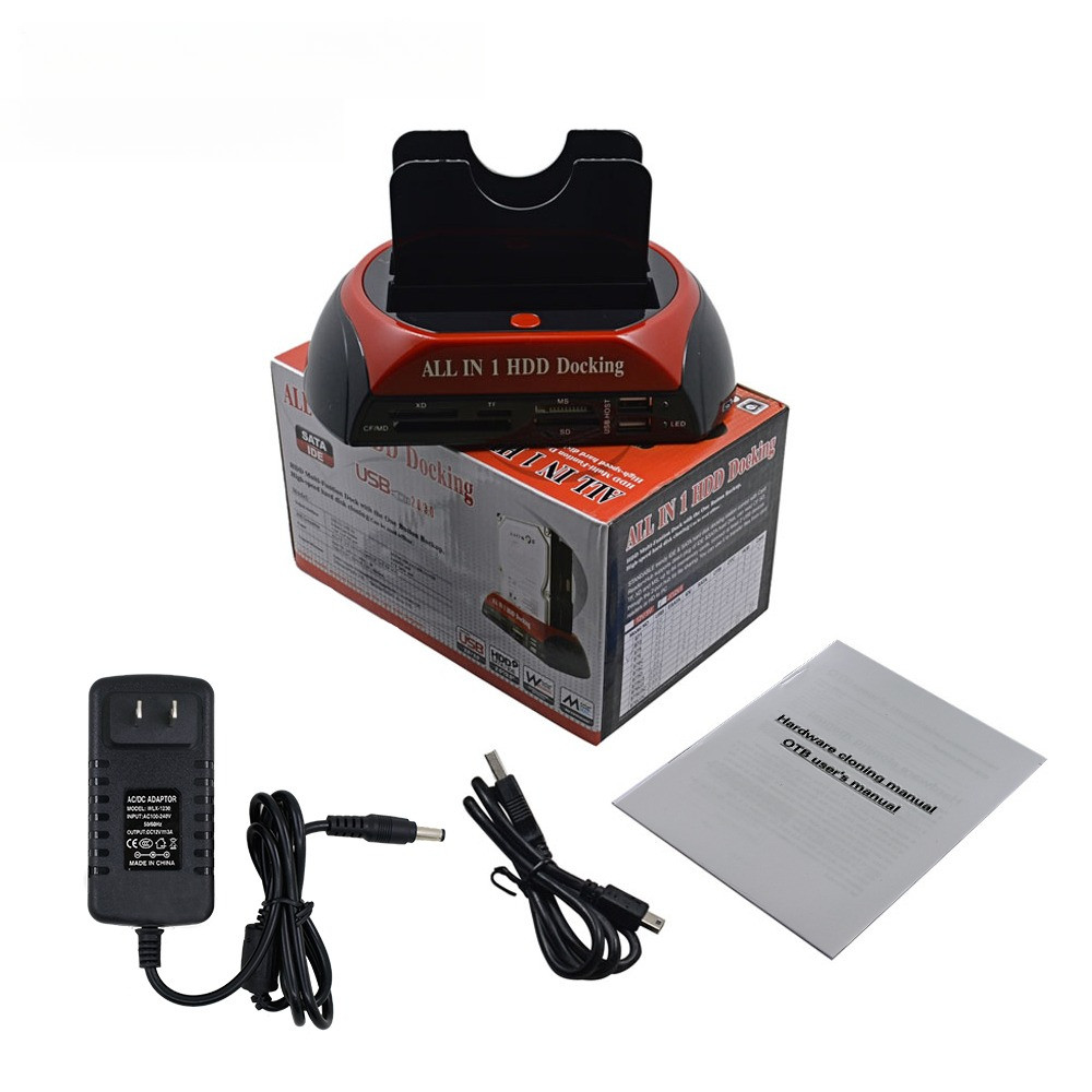 TISHRIC All in 1 Hdd Docking Station eSATA to USB 2.0 Adapter For 2.5/3.5 Hard Disk Drive Docking St