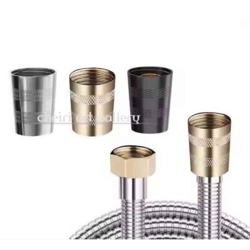 TERLARIS Konektor ring penyambung selang shower/Ring drat Sambungan selang shower selang fleksibel s