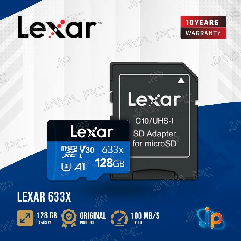 AS Lexar High Performance 633X MicroSDXC A1 128GB - Micro SD + Adapter
