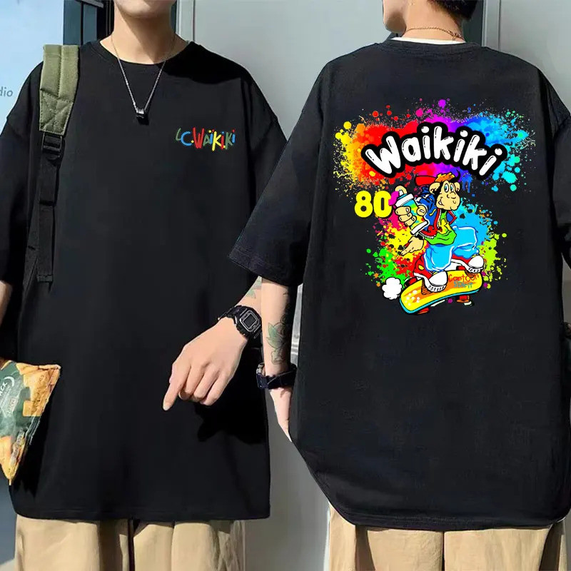 Tren Baru Kaos Grafis Monyet Lc Waikiki Terbaik dan Terkenal Kaos Cetak Kartun Monyet Lucu Kaos Over