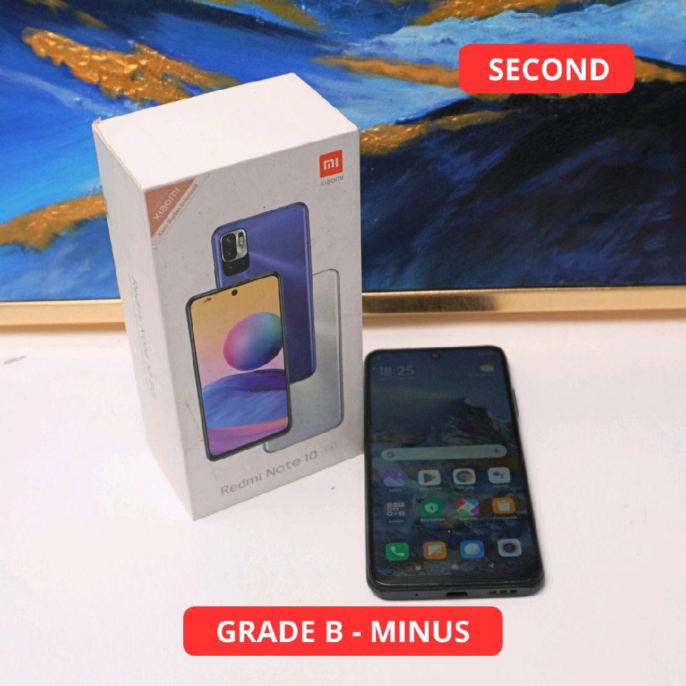 XIAOMI REDMI NOTE 10 8/128 GB (5G) GRADE B - MINUS HP SECOND ORIGINAL SINAR MUTIARA CELL (64947)