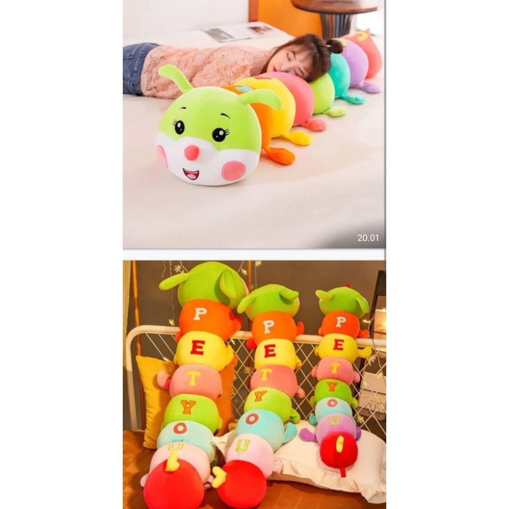Boneka Ulil 100cm/80cm/50cm"/boneka ulat/boneka caterpillar/Animal Boneka
