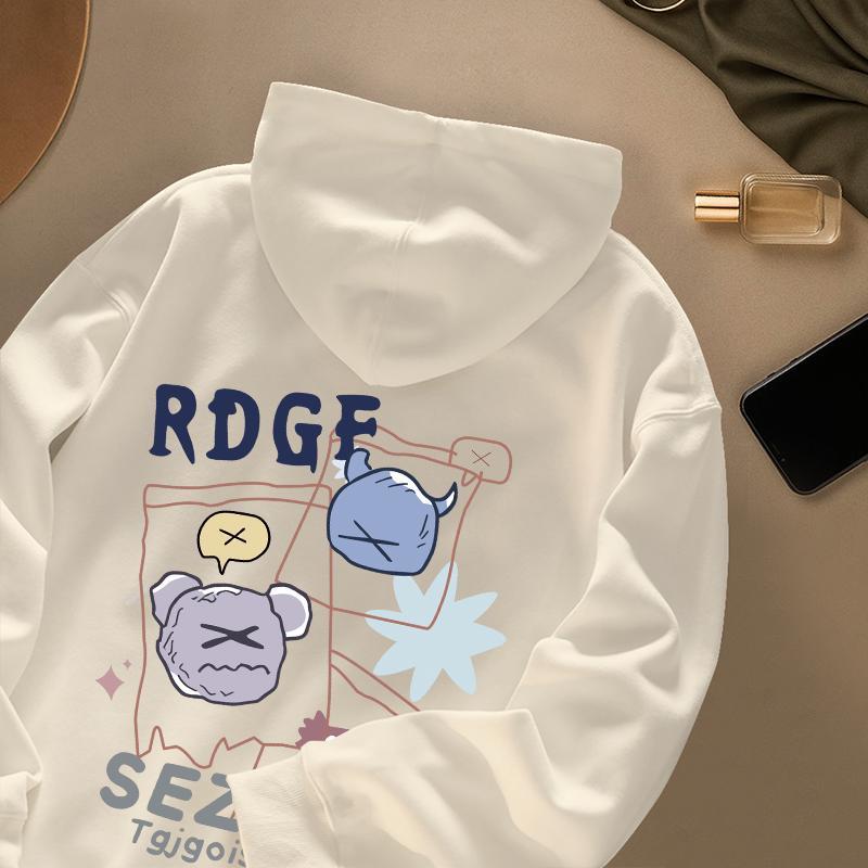 Kaos Murah Id - Hoodie Lengan Panjang Oversize Korean Style | RDGF SEZ Warna Warni | Unisex Kekinian