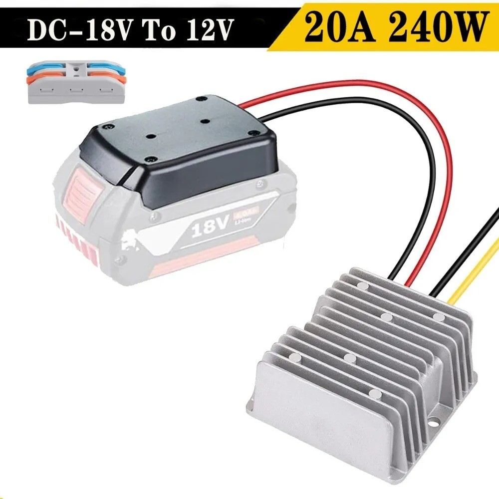Converter Adapter For Bosch Blue DC 18V to DC 12V 20A 240W Step Down Y Adapter Automatic Buck Boost 