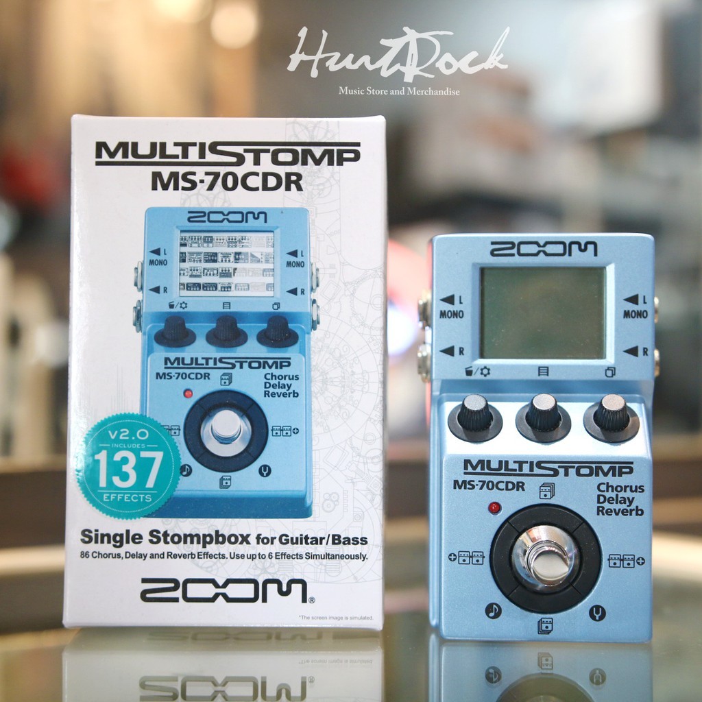 Zoom MS 70CDR MultiStomp Chorus Delay Reverb Pedal