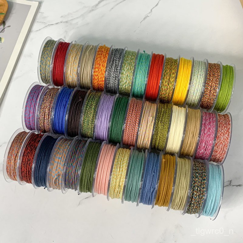 1.5mm Hand-twisted Cotton Rope Tibetan Style Rope Pendant Hanging Rope Necklace Braided Rope Tassel 