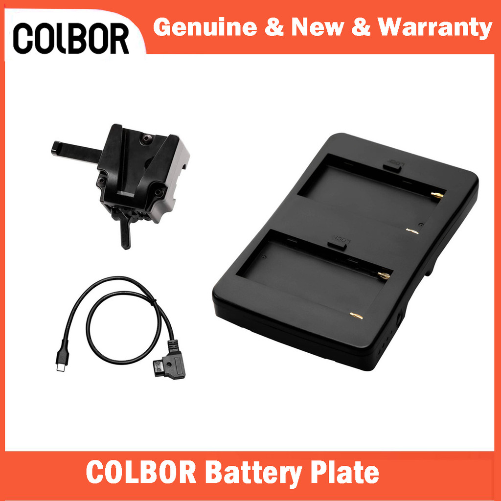 COLBOR V-Mount Adapter & NP-F to V-Mount Battery Adapter Plate Kit for COLBOR CL60 CL60M CL60R CL100