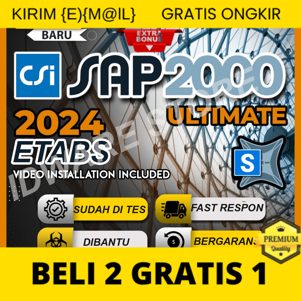 CSI SAP 2000 v22 v24 v25 dan Etabs v21