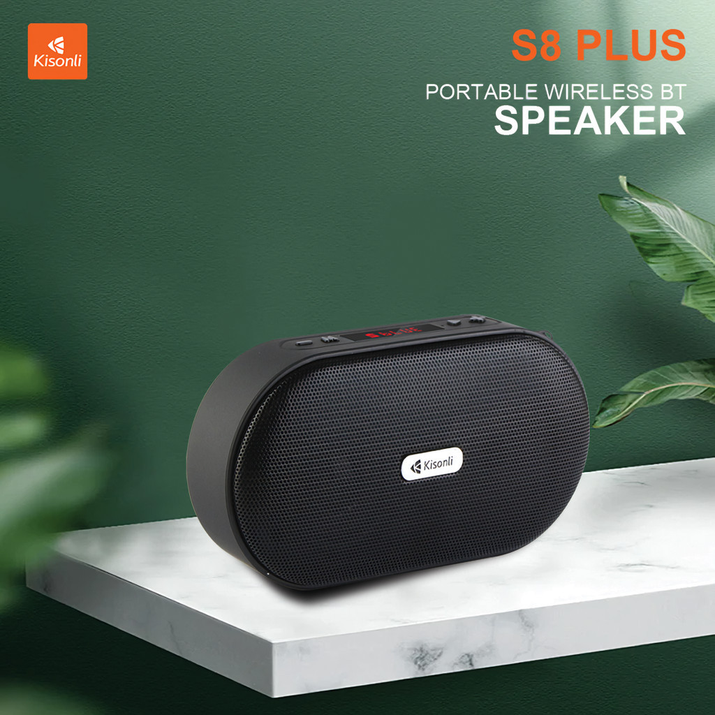 Speaker Bluetooth Mini TWS S8PLUS Kisonli Wireless BT Speaker Portable 1200mAh - KU
