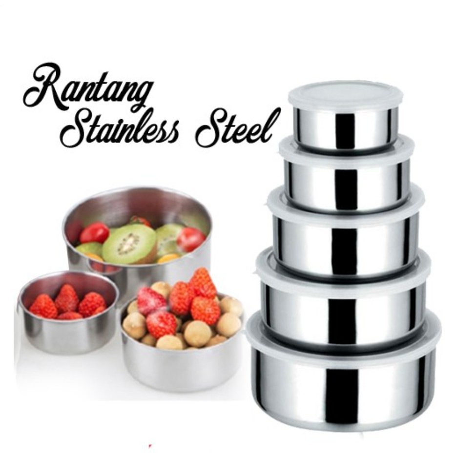 Tempat Makan Bekal Rantang 5 Susun Stainless Steel Anti Tumpah