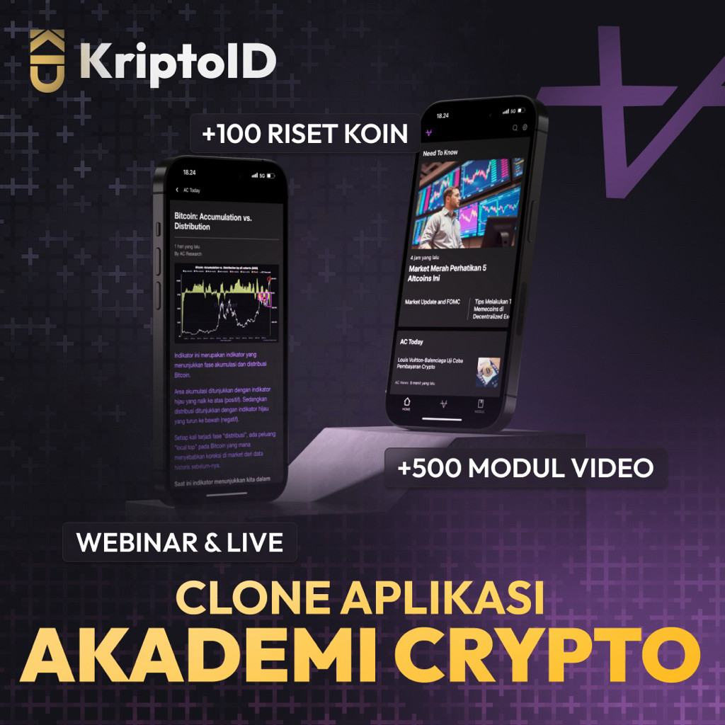 APLIKASI AKADEMI CRYPTO  | CLONE APP 1000+ MODUL LENGKAP UPDATE