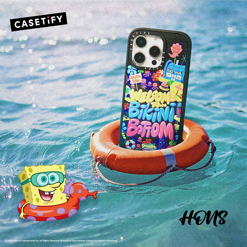 SpongeBob SquarePants X CASETiFY Co Branded Series Welcome To The Black Phone Case For IPhone 16 Pro