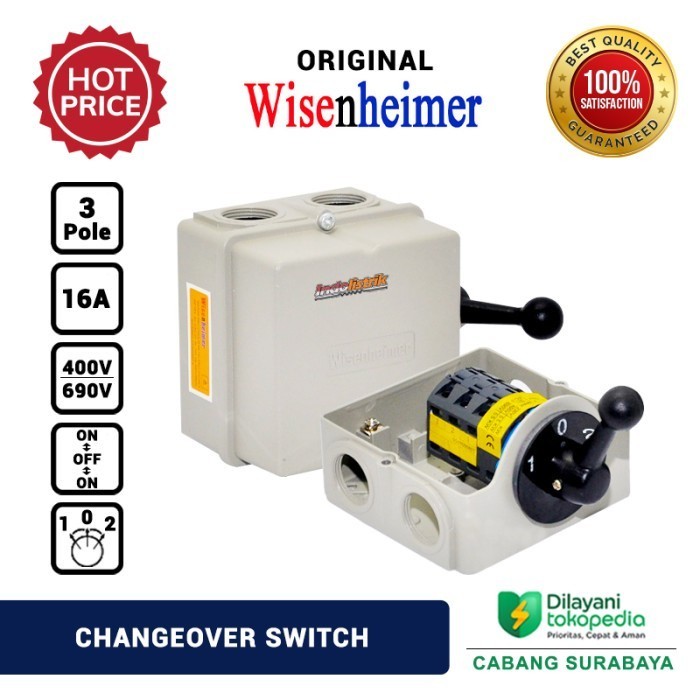 Change Over Switch 3P 16A Wisenheimer COS Ohm Saklar Genset 16A SBY